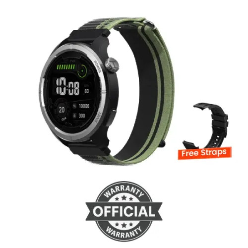 Gadget Haylou Solar Neo 1.53" BT Calling Smartwatch ( Silicone + woven ) - Black