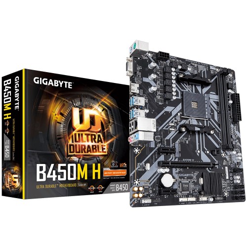 GIGABYTE B450M H AMD AM4 Micro-ATX Motherboard