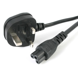 [Laptop Cord White] Laptop AC Power Cord Three Pin White Fuse