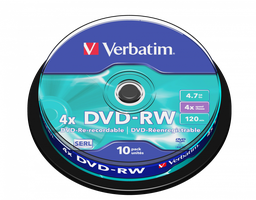 [Re-recordable Disk DVD Verbatim With Single Box] Re-recordable Disk DVD Verbatim With Single Box